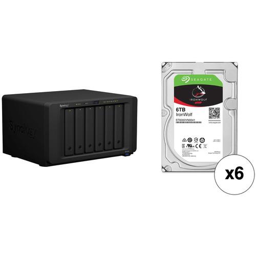 Synology DiskStation DS1618 36TB 6-Bay NAS Enclosure Kit with Seagate NAS Drives