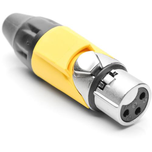 Amphenol AX3F4M 3-Pole Female XLR Connector with Satin-Nickel Finish