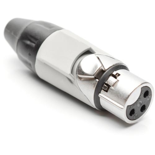 Amphenol AX3F8M 3-Pole Female XLR Connector with Satin-Nickel Finish