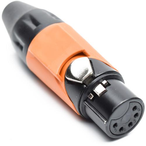 Amphenol AX5FB3M-AU 5-Pole Female XLR Cable Connector with Gold Contacts and Black Finish