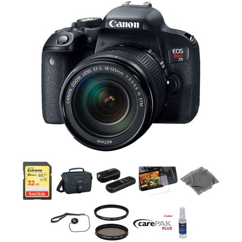Canon EOS Rebel T7i DSLR Camera with 18-135mm Lens Deluxe Kit