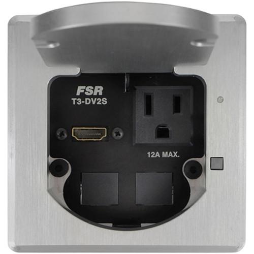 FSR T3-DV2S-1B 3.5" HDMI Square Table Box with Button and LED