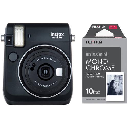 FUJIFILM INSTAX Mini 70 Instant Film Camera with Monochrome Film Kit