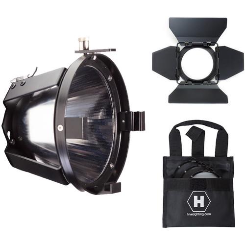 HIVE LIGHTING PAR Reflector, Barndoors, 3-Lens Set for Hornet 200-C LED Light, HIVE, LIGHTING, PAR, Reflector, Barndoors, 3-Lens, Set, Hornet, 200-C, LED, Light