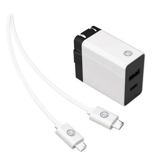 iEssentials 3.4A USB Type-A & USB Type-C Wall Charger with USB Type-C Cable