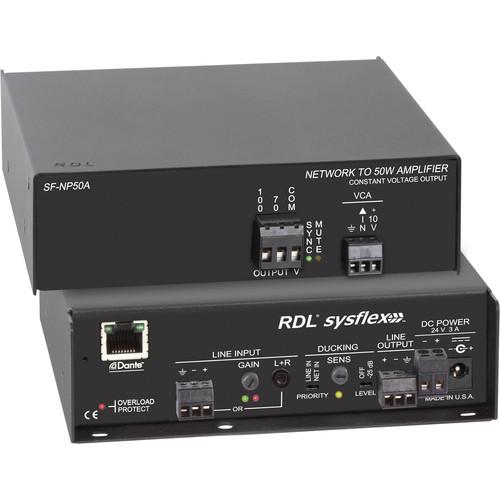 RDL SF-NP50A 50W Dante to 70 100V Audio Amplifier