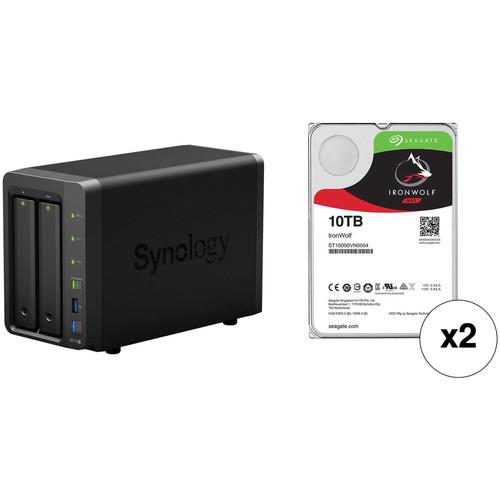 Synology DiskStation 20TB DS718 2-Bay NAS Enclosure Kit with Seagate NAS Drives