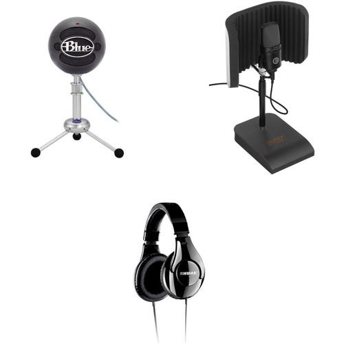Blue Snowball USB Microphone Podcast Kit