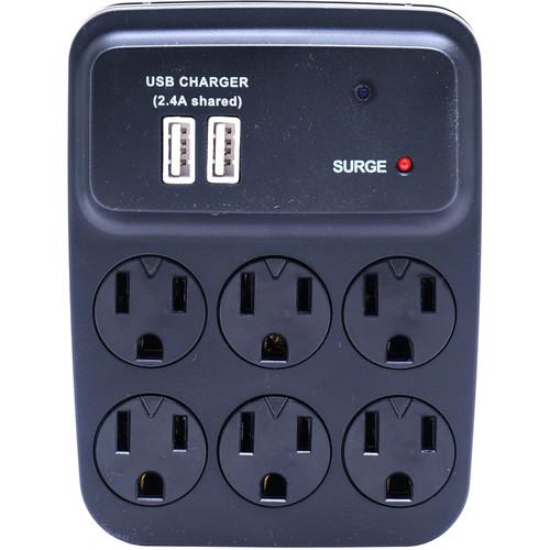 Bush Baby 6-Outlet Power Adapter with Covert 1080p Wi-Fi Camera