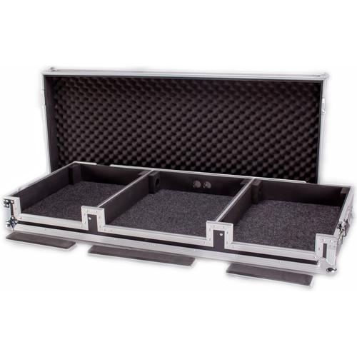 DeeJay LED Fly Drive Case for Two CDJ-TOUR1 and One DJMTOUR1 Mixers with Laptop Shelf and Wheels