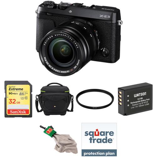 FUJIFILM X-E3 Mirrorless Digital Camera with 18-55mm Lens Deluxe Kit