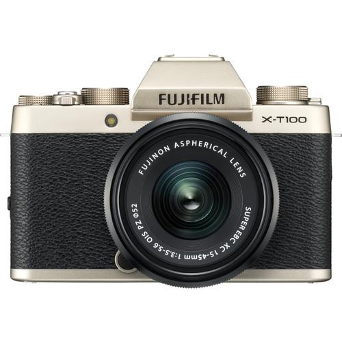 FUJIFILM X-T100 Mirrorless Digital Camera with 15-45mm Lens - Open Box