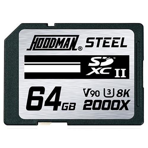 Hoodman 64GB Steel 2000x SDXC UHS-II Memory Card