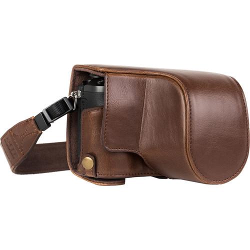 MegaGear Ever Ready Leather Camera Case for Panasonic Lumix DMC-GX85, GX80 with 12-32mm Lens