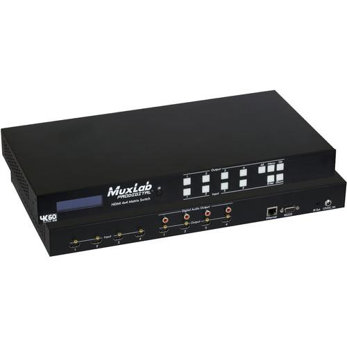 MuxLab 4x4 4K 60 HDMI Matrix Switch