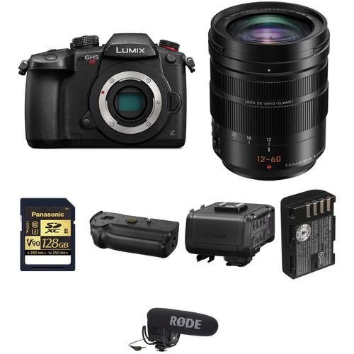 Panasonic Lumix DC-GH5S Mirrorless Micro Four Thirds Digital Camera with 12-60mm Lens Filmmaking Kit