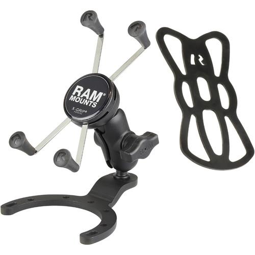 RAM MOUNTS Large Gas Tank Mount with B Size 1" Ball, Short Arm & Large X-Grip for Mobile Devices