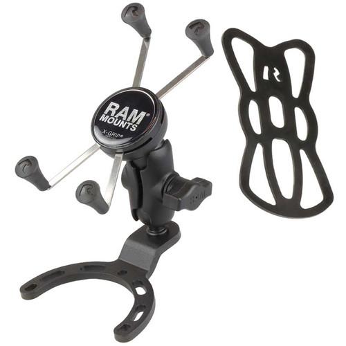 RAM MOUNTS Small Gas Tank Mount with B Size 1" Ball, Short Arm & Large X-Grip for Mobile Devices