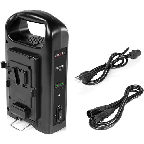 SHAPE FULL PLAY Intelligent 2-Bay Vertical V-Mount Battery Charger