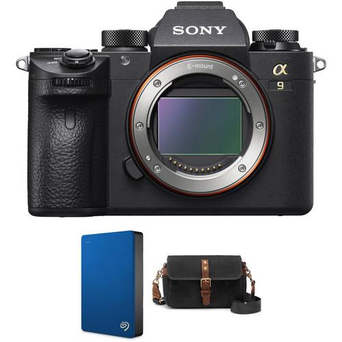 Sony Alpha a9 Mirrorless Digital Camera with External Hard Drive and Shoulder Bag Kit
