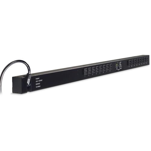 CyberPower Monitored 12A PDU 100-120 V 50 60Hz Nema 5-15P Plug 16-Nema 5-15R 0U Rackmount 10
