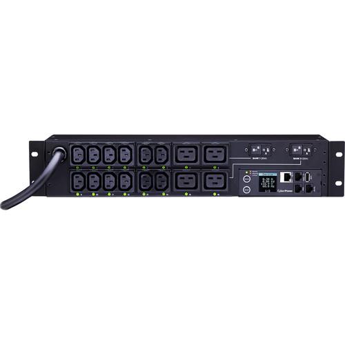 CyberPower Switched-by-Outlet Metered PDU24A 200-240V NEMA L6-30P 16 IEC-320Outlet 2U 12