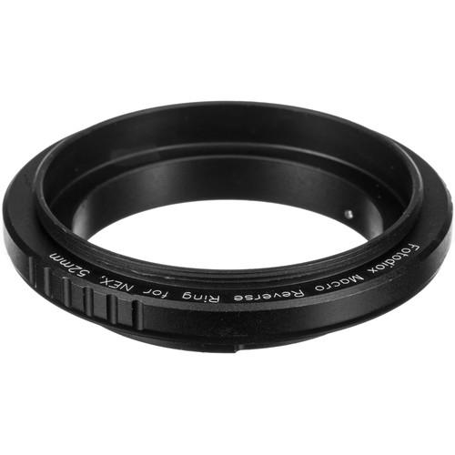 FotodioX 52mm Reverse Mount Macro Adapter Ring for Sony E-Mount Cameras