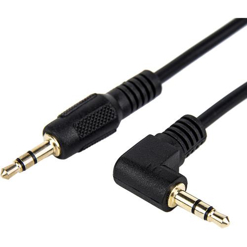 Rocstor Slim Straight 3.5mm Male to Right-Angle 3.5mm Male Stereo Audio Cable