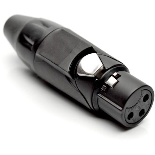 Amphenol AX3FB0M-AU 3-Pole Female XLR Connector with Gold Contacts and Black Finish