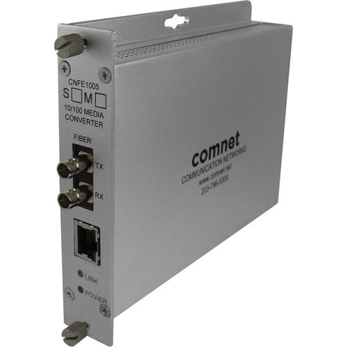 COMNET Single Mode 10 100 Mbps Ethernet 1310nm Standard Mount DC-Only Media Converter