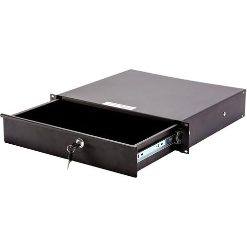 DeeJay LED 2 RU Metal Locking Rack Drawer