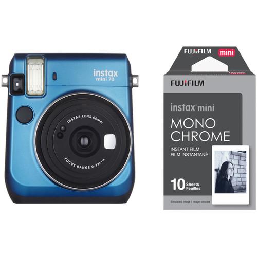 FUJIFILM INSTAX Mini 70 Instant Film Camera with Monochrome Film Kit