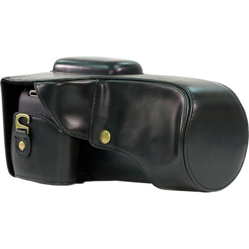 MegaGear Ever Ready PU Leather Camera Case with Strap for Canon EOS T6i, T6s, 800D