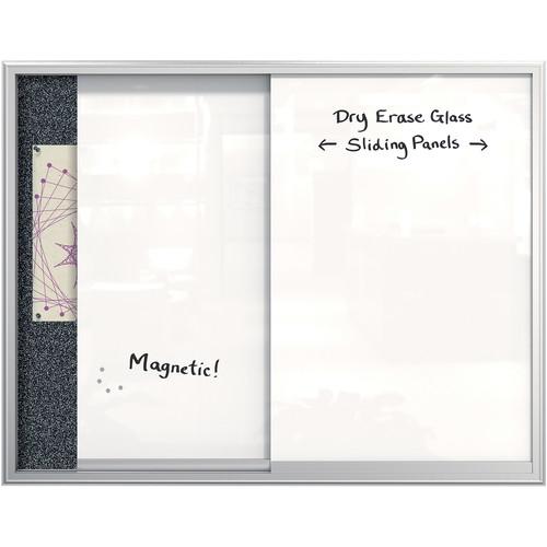 Balt Visionary Magnetic Glass Sliding Enclosed Cabinet with Tan Rubber-Tak