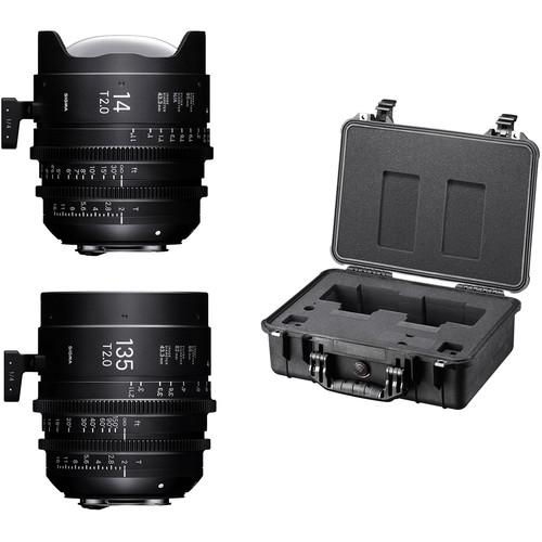 Sigma 14 135mm Fully Luminous FF High Speed Prime Lens Kit with Case