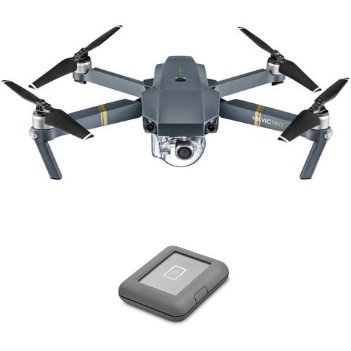 DJI Mavic Pro Drone with LaCie 2TB Copilot BOSS Hard Drive Kit
