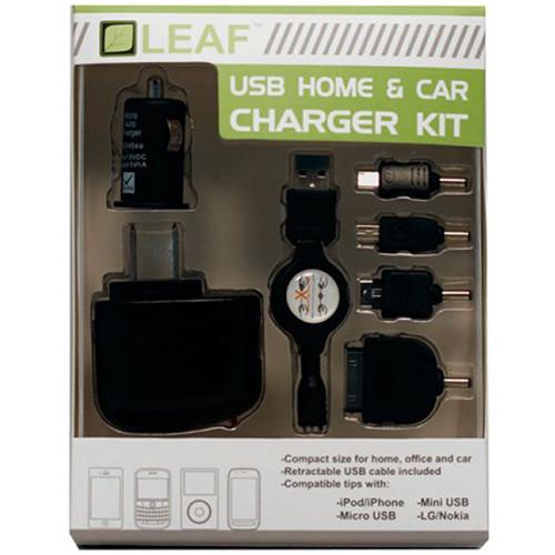 HYPERKIN Leaf USB Home Car Charger Kit for iPhone iPad iPod Android Blackberry