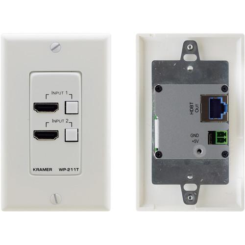 Kramer 4K60 4:2:0 HDCP 2.2 HDMI Wall-Plate Auto Switcher and PoE Acceptor over HDBaseT