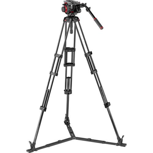 Manfrotto 504HD Head & Carbon Fiber Twin Leg Video Tripod Kit