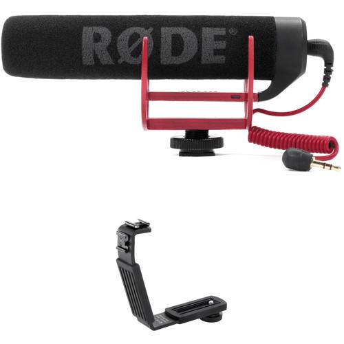 Rode VideoMic GO Lightweight on Camera Mic and Dual Shoe Bracket Kit