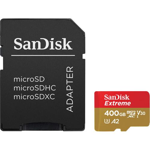 SanDisk 400GB Extreme UHS-I microSDXC Memory Card with SD Adapter