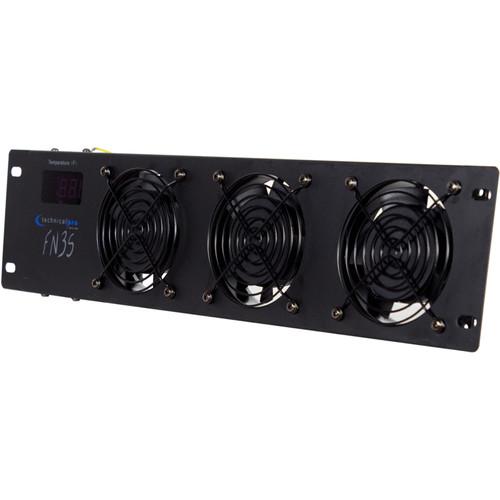 Technical Pro FN3S 3-Fan Rackmount Cooling System with Temperature Display