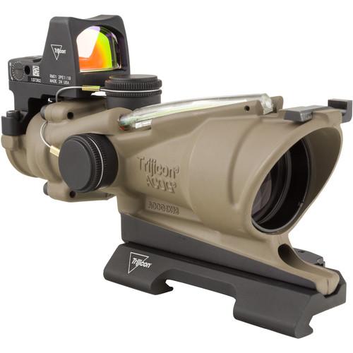 Trijicon 4x32 ACOG Dual Illuminated Riflescope and 3.25 MOA Red Dot Type 2 RMR Sight Kit