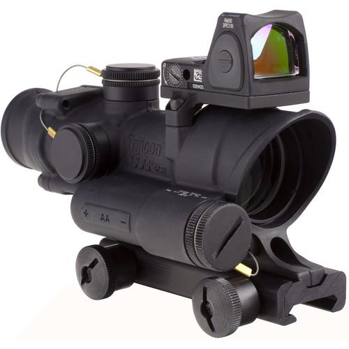 Trijicon 4x32 ACOG LED Illuminated Scope and 3.25 MOA Red Dot Type 2 LED RM06 Sight Kit