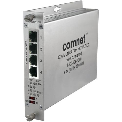 COMNET 4-Channel EOU Ethernet Extender with 30W PSE PoE