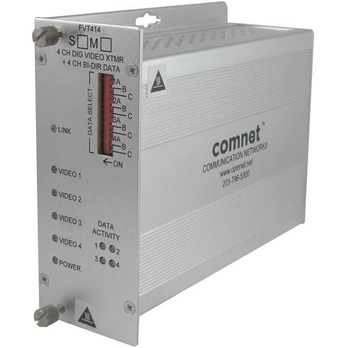 COMNET Multimode 1310 1550nm 4-Channel Digital Video Transmitter 4-Channel Bi-Directional Data Transceiver