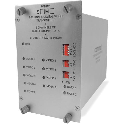 COMNET Multimode 1310 1550nm 8-Channel Digitally Encoded Video Transmitter 2-Channel Bi-Directional Data Transceiver with Contact Closure