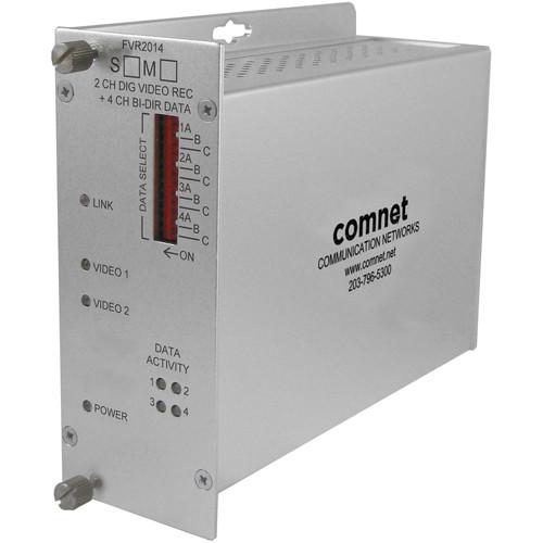 COMNET Single Mode 2-Channel Digital Video 4 Bi-Directional Data Channels 1550 1310nm Video Receiver Data Transceiver