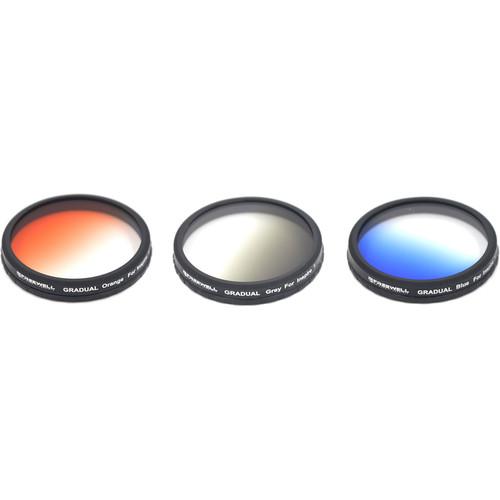 Freewell Gray, Orange & Blue Graduated Filters with Lens Cleaner & Pouch