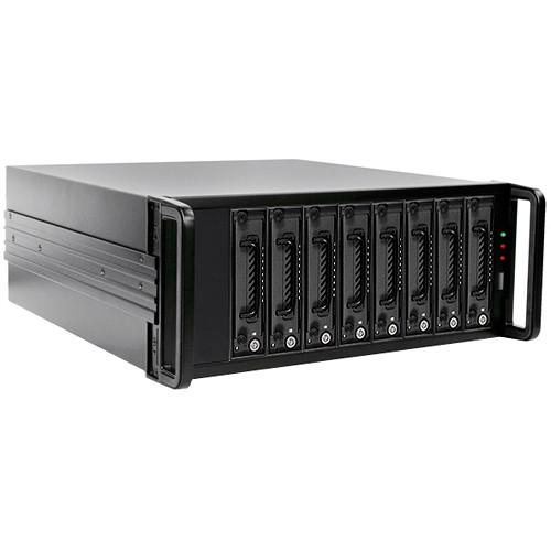 iStarUSA 4 RU 8-Bay SAS SATA 6.0 Gb s miniSAS SFF-8088 JBOD Hotswap Chassis with 500W Power Supply
